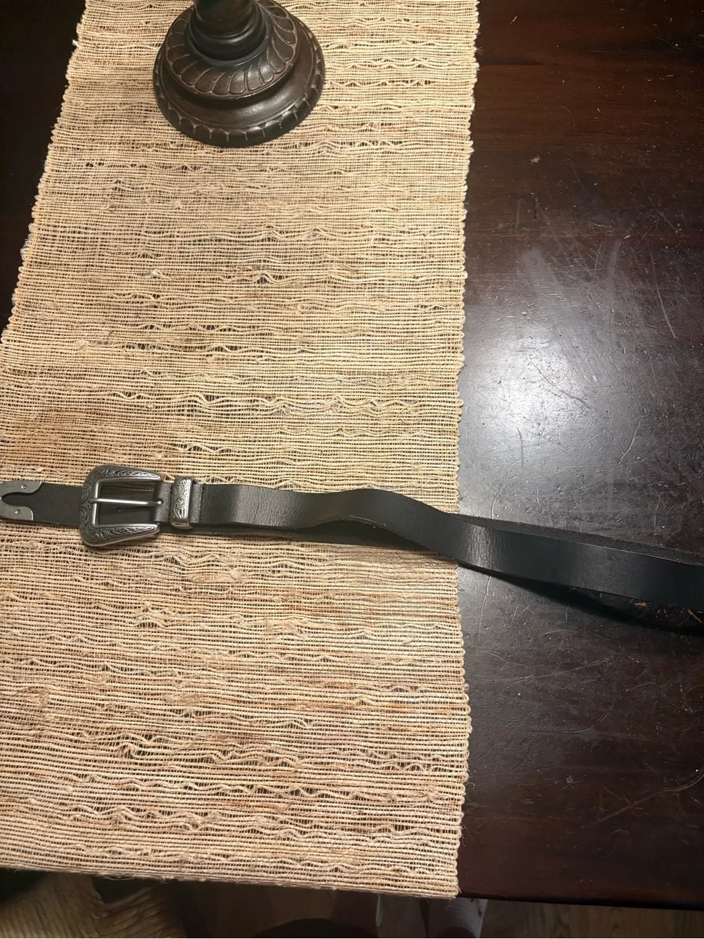 Urban Outfitters Black Leather Women's Belt with Silver Buckle. #Country #Wester